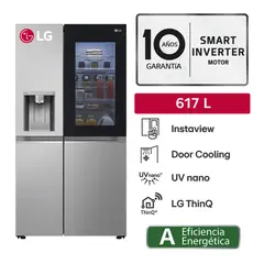 LG - Refrigeradora GS66SGP 617l Instaview Side By Side Plateado