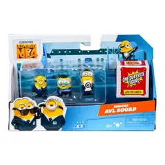 MI VILLANO FAVORITO - Pack x 4 Figuras Acción 5 cm Minion