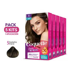 COQUETTE - Pack 5 Tintes 5 Castaño Claro 1 Aplicación