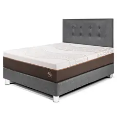 PARAISO - Dormitorio Royal Abrazzo Novo 1.5 Plz Gris + 1 Almohada Viscoelástica