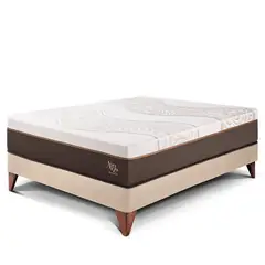 PARAISO - Cama Europea Royal Abrazzo 1.5 Plz Champagne + 1 Almohada Viscoélastica + Protector