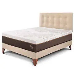 PARAISO - Dormitorio Europeo Royal Abrazzo Novo 2 Plz Champagne + 2 Almohadas + Protector