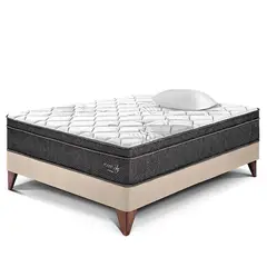 PARAISO - Cama Europea Pocket Star 1.5 Plz + 1 Almohada + Protector