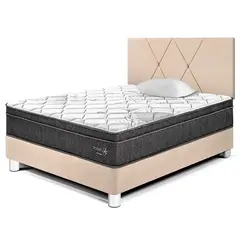 PARAISO - Dormitorio Pocket Star Loft 1.5 Plz Champagne + 1 Almohada + Protector