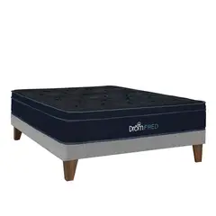DROM - Cama Europea Fred Gris 1.5Plz Negro