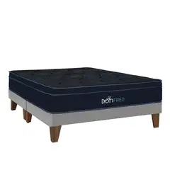 DROM - Cama Europea Fred Gris Queen Negro