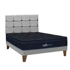 DROM - Dormitorio Europeo Fred Gris 1.5Plz Negro