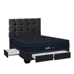 DROM - Dormitorio con Cajones Fred 2Plz Negro