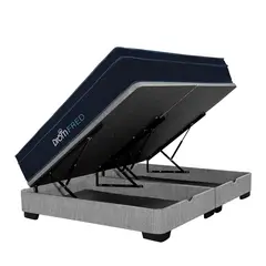 DROM - Cama Boxet Fred Gris Queen Negro