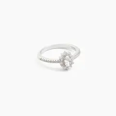 ADRIA - Anillo Kiev Blanco Plata
