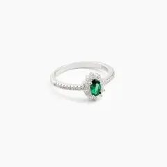 ADRIA - Anillo Kiev Verde Plata