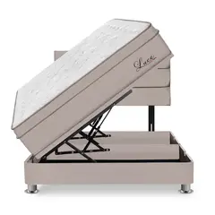 FORLI - Dormitorio Boxet Luce Pocket Queen + 2 Almohadas + Protector