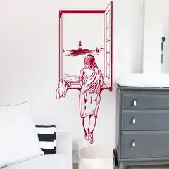 STICKART - Vinilo Muchacha En La Ventana Dalí