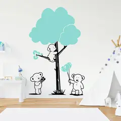 STICKART - Vinilo Decorativo Osos Y Árbol