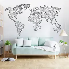 STICKART - Vinilo Mapamundi Líneas