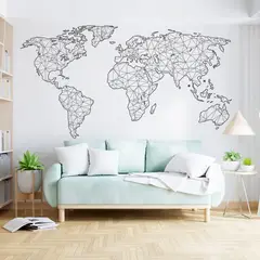 STICKART - Vinilo Mapamundi Líneas