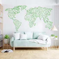 STICKART - Vinilo Mapamundi Líneas