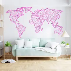 STICKART - Vinilo Mapamundi Líneas