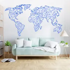 STICKART - Vinilo Mapamundi Líneas