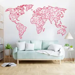 STICKART - Vinilo Mapamundi Líneas