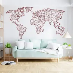STICKART - Vinilo Mapamundi Líneas