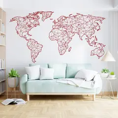 STICKART - Vinilo Mapamundi Líneas