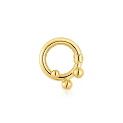 TOUS - Anilla Plata Baño Oro Bolas 16mm