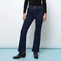 SYBILLA - Jean Flare Tiro Alto Mujer