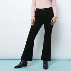 SYBILLA - Jean Flare Tiro Alto Mujer