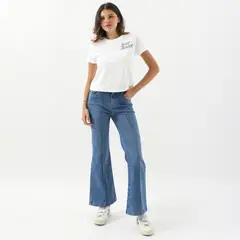 SYBILLA - Jean Flare Algodón Mujer