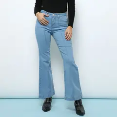 SYBILLA - Jean Flare Tiro Alto Mujer