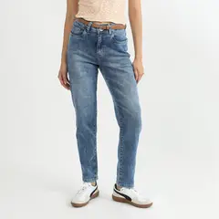 SYBILLA - Jean Mom Tiro Alto Mujer