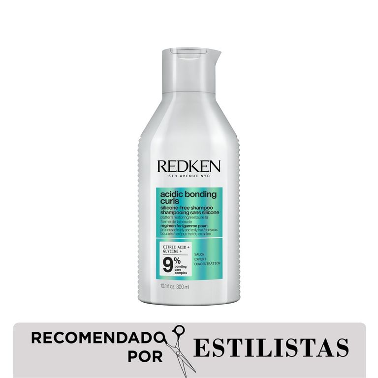 Shampoo Sin Siliconas Para Cabello Con Rizos Y Rulos Procesados Y Dañados Acidic Bonding Curls 300Ml