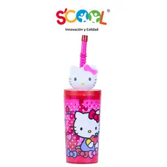 SCOOL - Vaso Tumbler 3d Con Caña Hello Kitty
