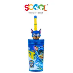 SCOOL - Vaso Tumbler 3d Con Caña Paw Patrol Chase