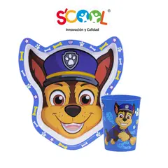 SCOOL - Set Plato De Melamine + Vaso Paw Patrol H