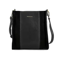 AMPHORA - Cartera Crossbody Roux Negro