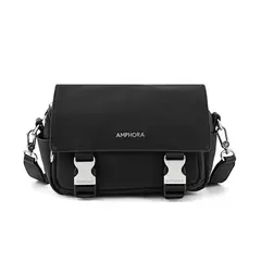 AMPHORA - Cartera Crossbody Royer Negro