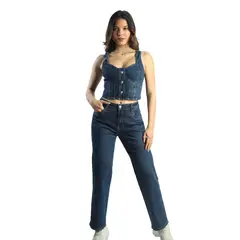 FORDAN JEANS - Jean Recto Algodón Mujer