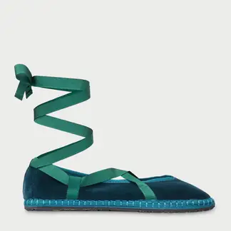 FLABELUS - Ballerinas Verde Con Tiras Cruzadas