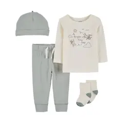 CARTER'S - Conjunto Bebé Niño 4 Piezas Algodón Carters