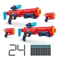 X-SHOT - Pack X4 Lanzador Hawk Y Micro