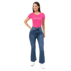 PIONIER - Pantalón Flare Tiro Medio Mujer