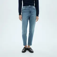 MANGO - Jean Mom Algodón Mujer