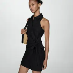 MANGO - Vestido Corto Algodón Mujer