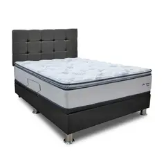 DRIMER - Dormitorio Practibox Ozono Queen + 2 Almohadas + Protector
