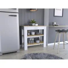 TUHOME - Isla Cocina Cala 1 Cajon-blanc