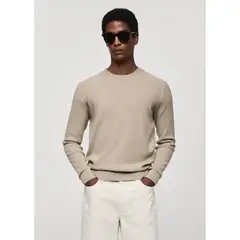 MANGO - Jersey Punto Algodón Canalé Hombre