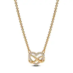 PANDORA - Collar Corazón Infinito Brillante
