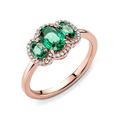 PANDORA - Anillo Rose Tres Piedras Cristal V